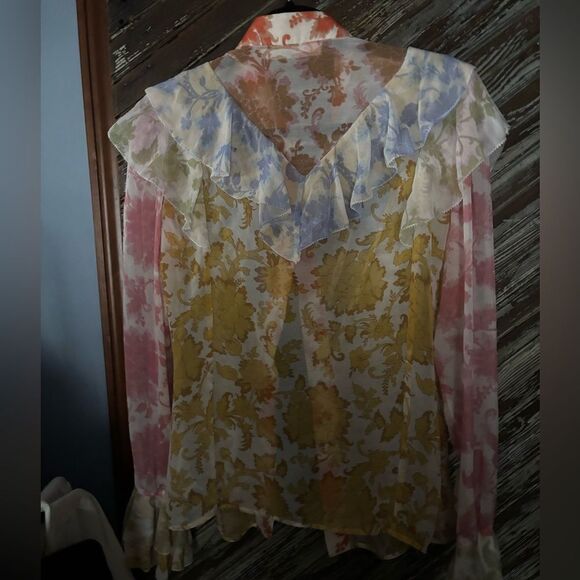 Zimmermann post card colored button blouse - Picture 8 of 8